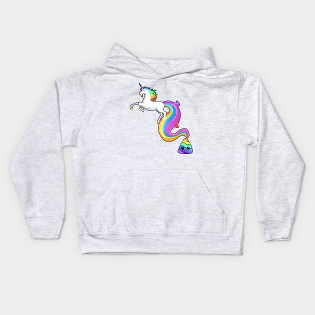 Magical Unicorn Rainbow Poop Kids Hoodie by 4U2NV-LDN